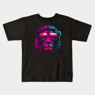 Synthwave Lion #1 Kids T-Shirt